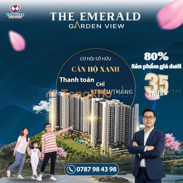 Căn hộ Emerald Garden View Thuận An 61m² 9 triệu - View đẹp