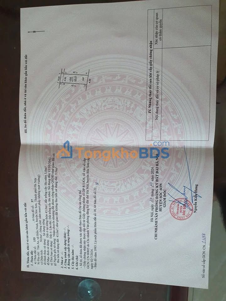 Đất nền Sóc Sơn 50m² thỏa thuận - Tiềm năng tăng giá