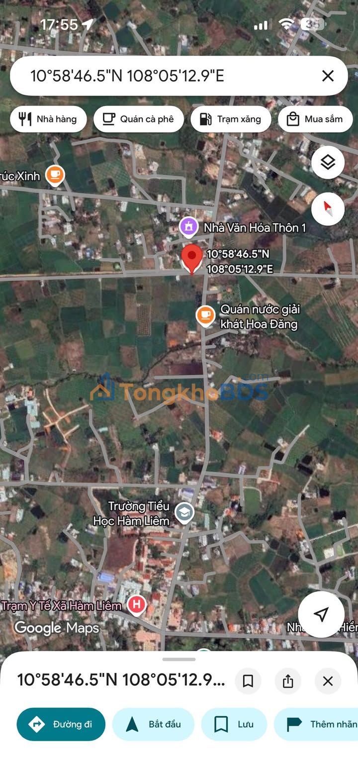 Đất thổ cư Hàm Liêm 154m² 680 triệu - Sổ đỏ chính chủ