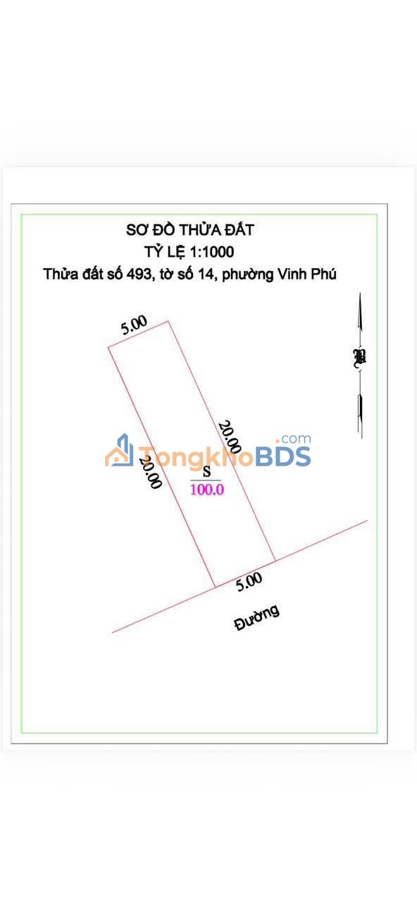 Đất nền Nghi Đức Vinh 100m² - Đường ô tô 6m sẵn xây
