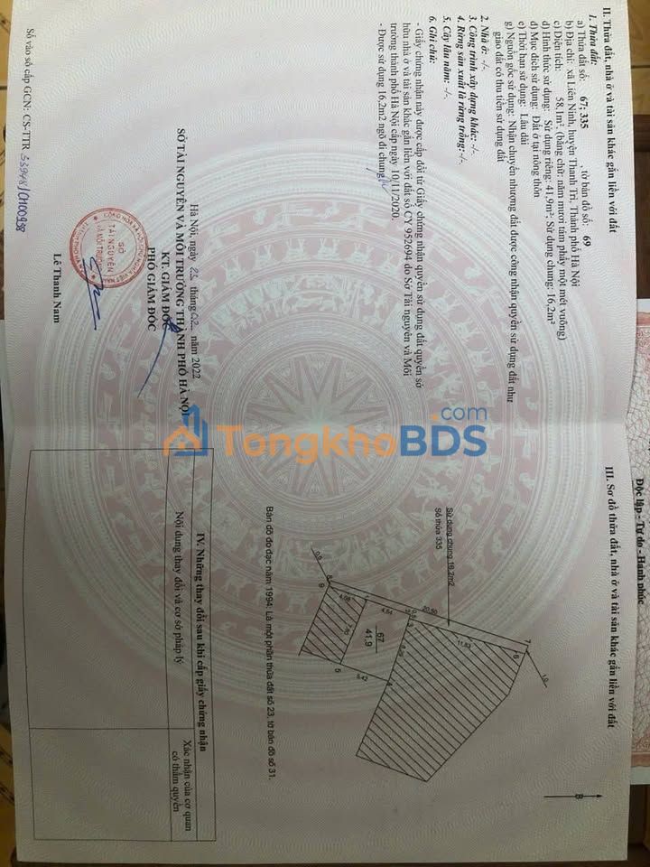 Đất nền Ngọc Hồi Thanh Trì 42m² thỏa thuận - Sổ đỏ chính chủ