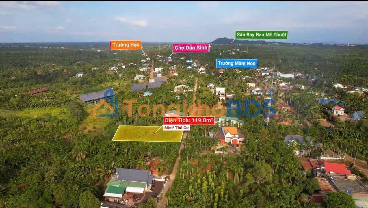 Đất nền Tân Lập Buôn Ma Thuột 120m² 540 triệu - Xây dựng tự do