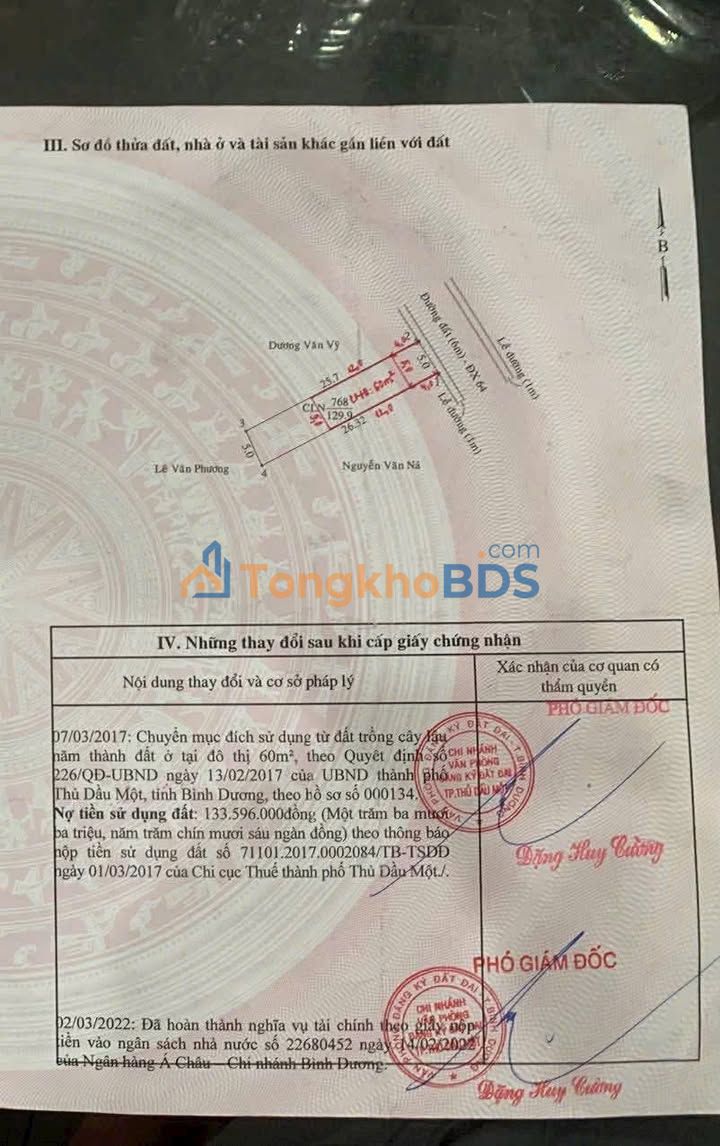 Đất Dx064 Định Hòa 130m² 2.1 tỷ - Sổ đỏ chính chủ