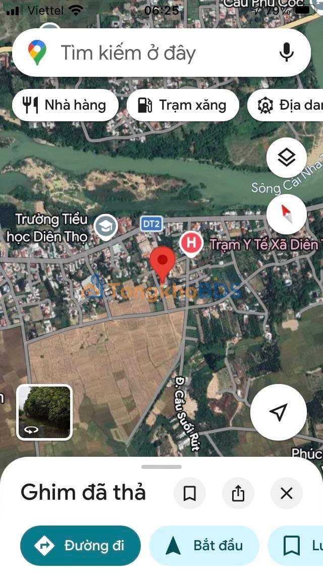 Đất Diên Thọ Khánh Hòa 75m² 530tr - Sổ đỏ chính chủ