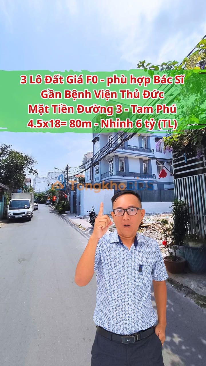 Đất Đường Số 3 Tam Bình 79m² từ 6 tỷ - Sổ đỏ chính chủ