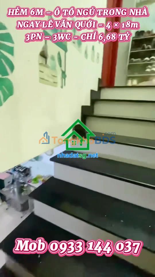 Nhà riêng Lê Văn Quới 72m² 6.68 tỷ - Ô tô vào tận nhà