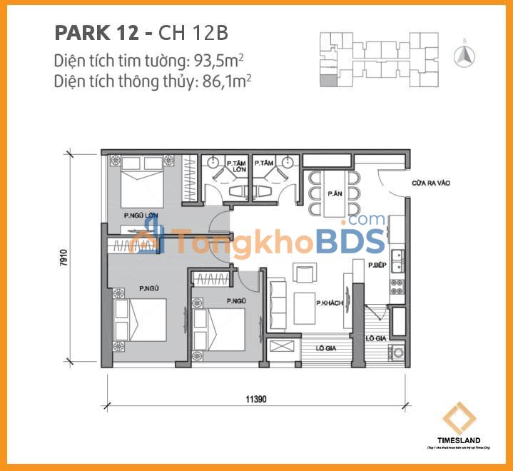 Bán Căn Hộ Park 12 Hà Đông 95m² 3PN - Góc View Thoáng 12.99 Tỷ