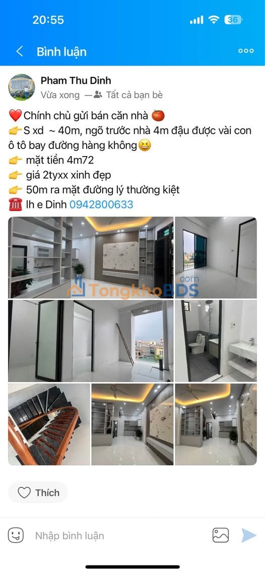 Nhà Lý Thường Kiệt Thái Bình 40m² 2 tỷ - Chính chủ bán