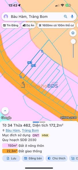 Đất nền Trảng Bom 170m² 900 triệu - Sổ đỏ chính chủ