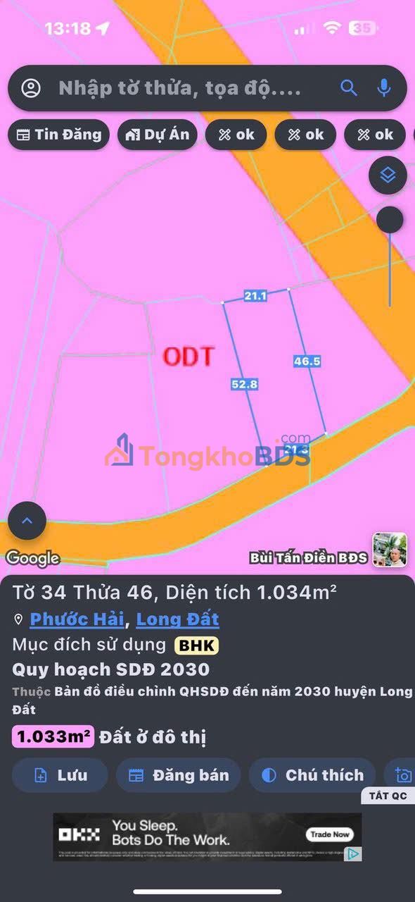 Đất nền Long Tân 360m² 4.5 tỷ - Sổ đỏ chính chủ