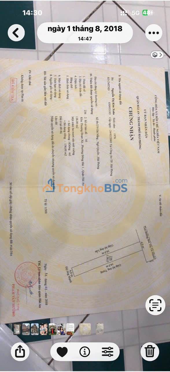 Đất Mặt Tiền Bùi Thị Tự Nhiên, Hải Phòng - 134m² Kinh Doanh Sầm Uất