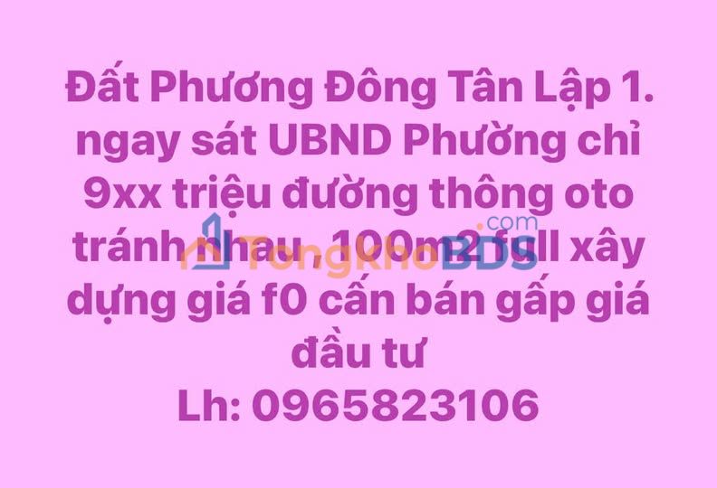 Đất nền Phương Đông 100m² 9xx triệu - Sổ đỏ chính chủ