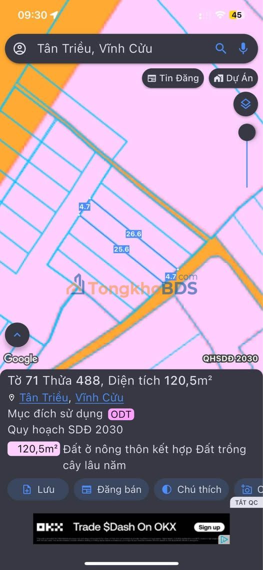 Đất nền Tân Phong Biên Hòa 488m² 1.38 tỷ - Sổ đỏ chính chủ