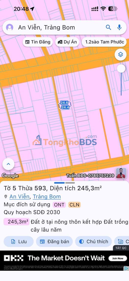 Đất nền An Viễn Trảng Bom 100m² 2.6 tỷ - Đường to ô tô