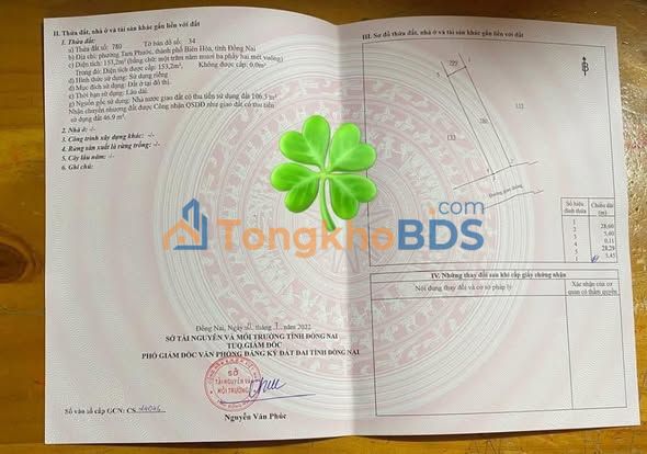 Đất nền Tam Phước 158m² giá thỏa thuận - Sổ đỏ chính chủ