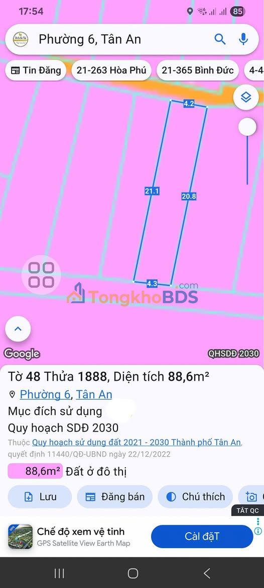 Đất Phường 6 Tân An 84m² 550 triệu - Giá tốt hiếm có