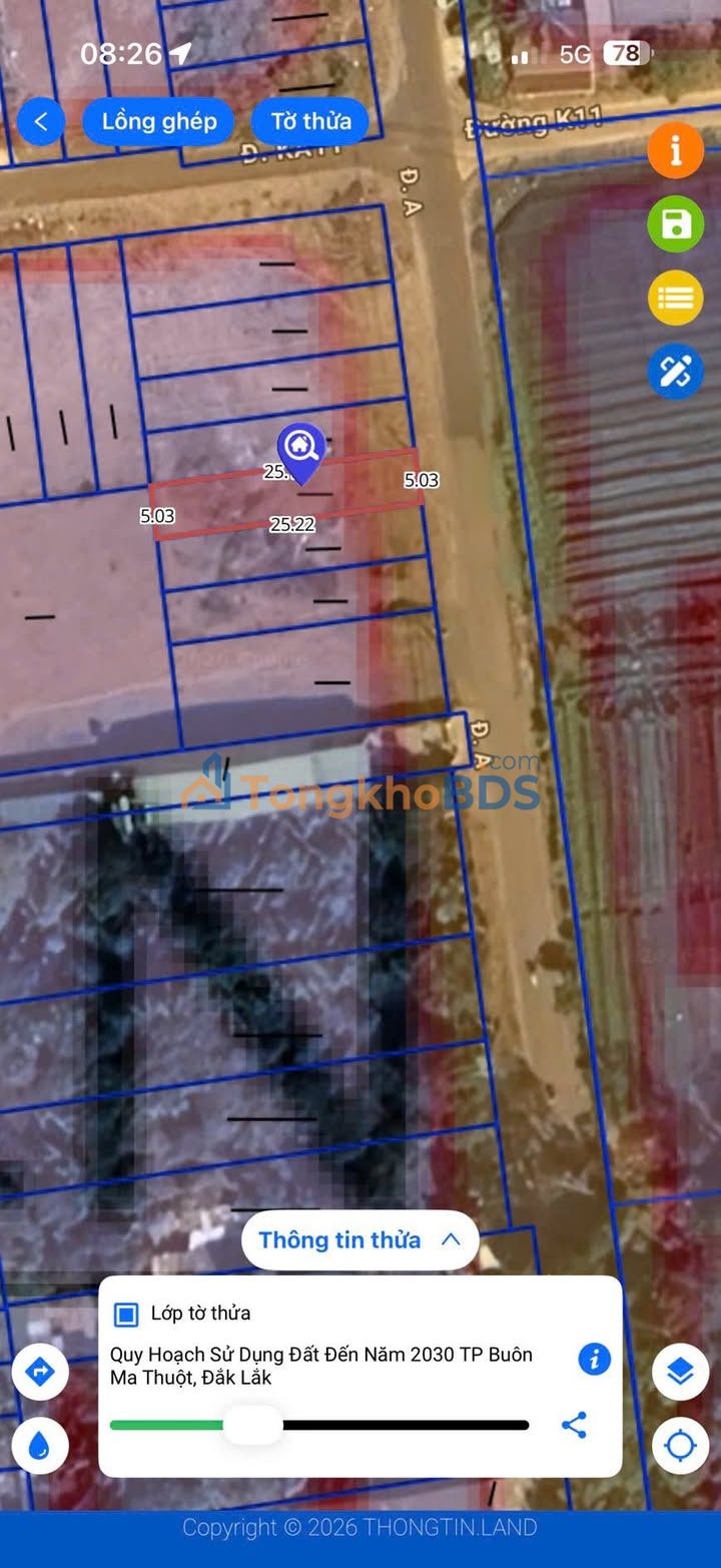 Đất mặt tiền Krong A Tân An 125m2 2.3 tỷ - Đường to ô tô