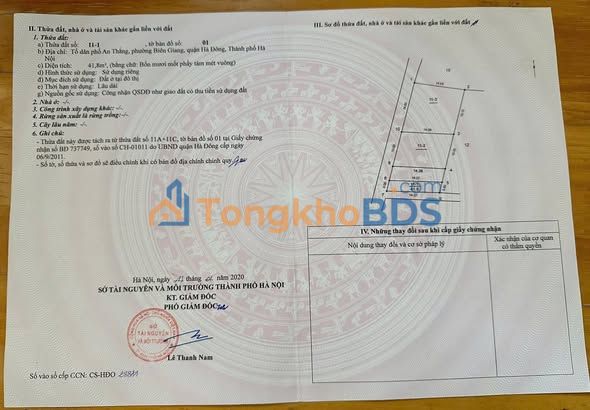 Đất nền Biên Giang Hà Đông 42m² thỏa thuận - Sổ đỏ chính chủ