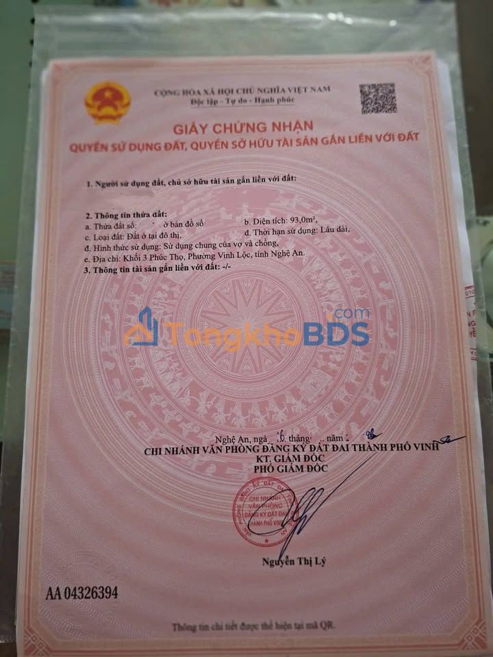 Nhà cấp 4 Khối 3 Phúc Thọ Vinh 93m² 2,56 tỷ - Chính chủ bán