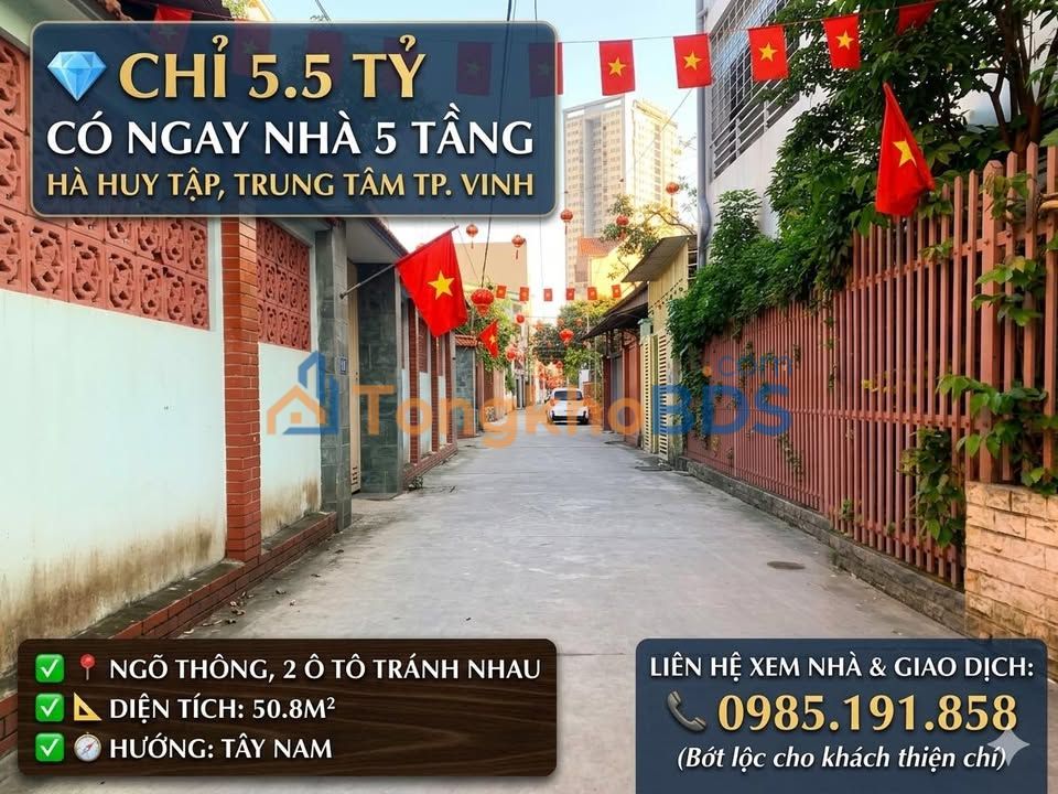 Nhà riêng Phường Hà Huy Tập 51m² giá 5.5 tỷ - Chính chủ bán