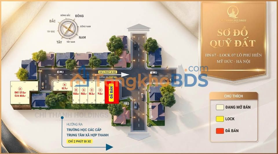 Đất nền Hợp Thanh Mỹ Đức 200m² 1,3 tỷ - Sổ đỏ chính chủ