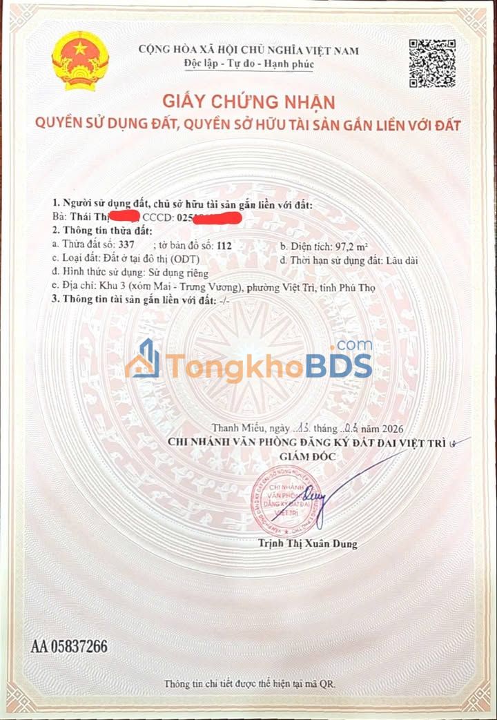 Đất nền Nam Việt Vĩnh Yên 90m² 4.05 tỷ - Sổ đỏ chính chủ