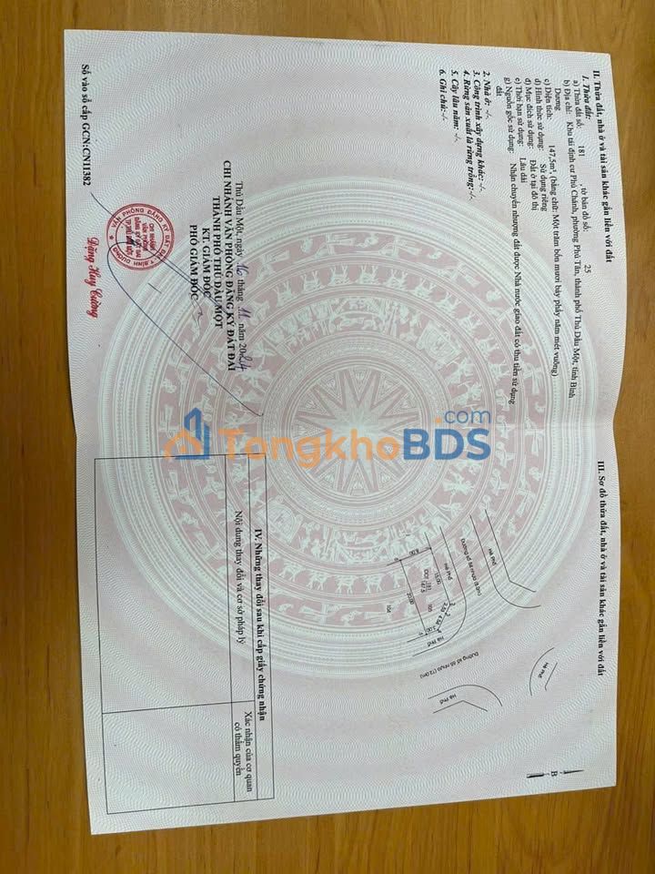 Đất nền Phú Chánh Tân Uyên 148m² 6.2 tỷ Sổ đỏ chính chủ