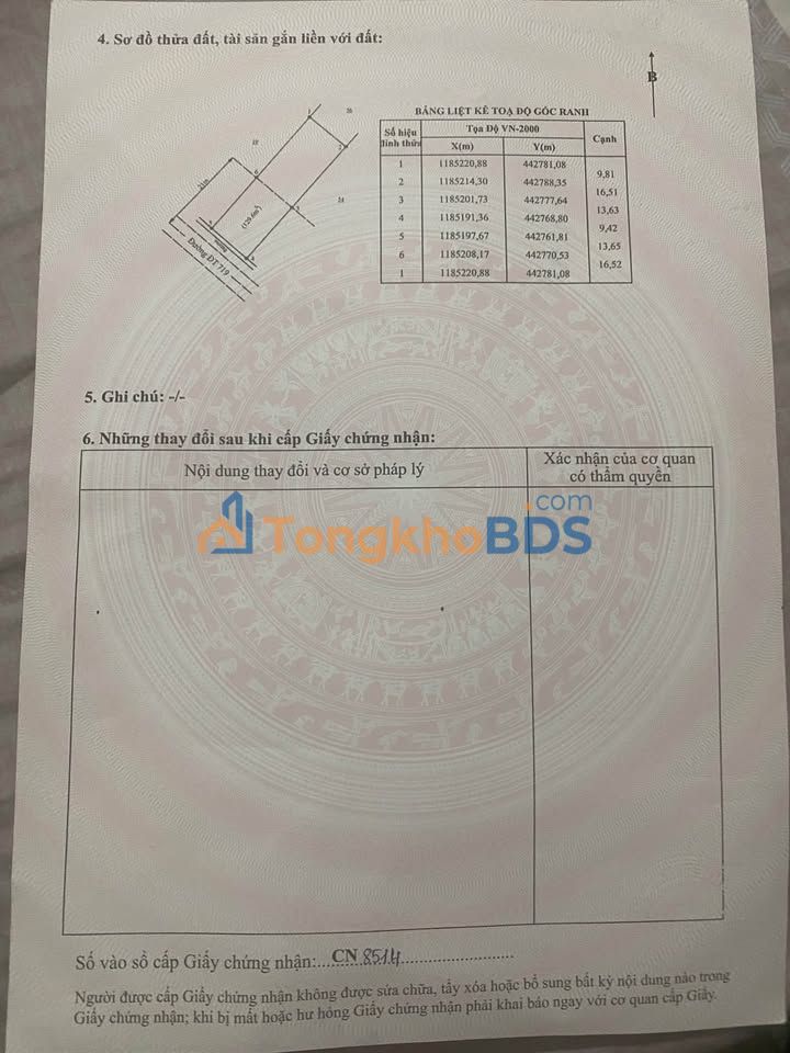 Đất thổ cư mặt tiền DT719, Hàm Thuận Nam 284m² - Sẵn sàng kinh doanh, làm homestay