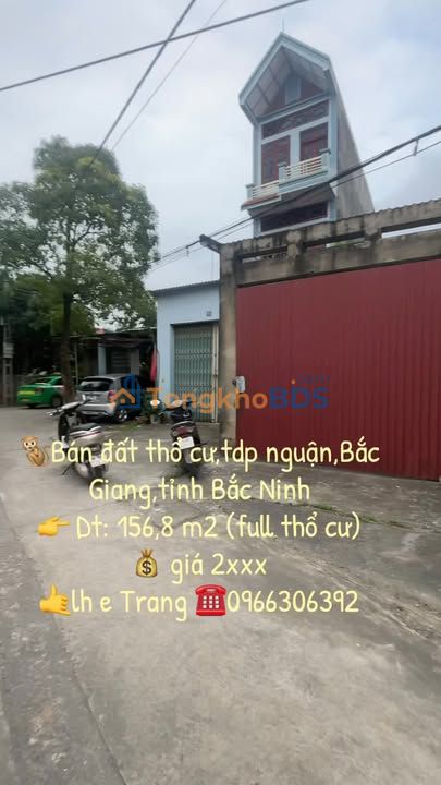Đất nền Trần Phú, Bắc Giang 157m² - Thổ cư 100%