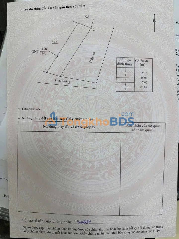 Đất 194m² Thổ Cư Xã Tây Ninh, Tiền Hải - 1.2 Tỷ, Ngõ Ô Tô