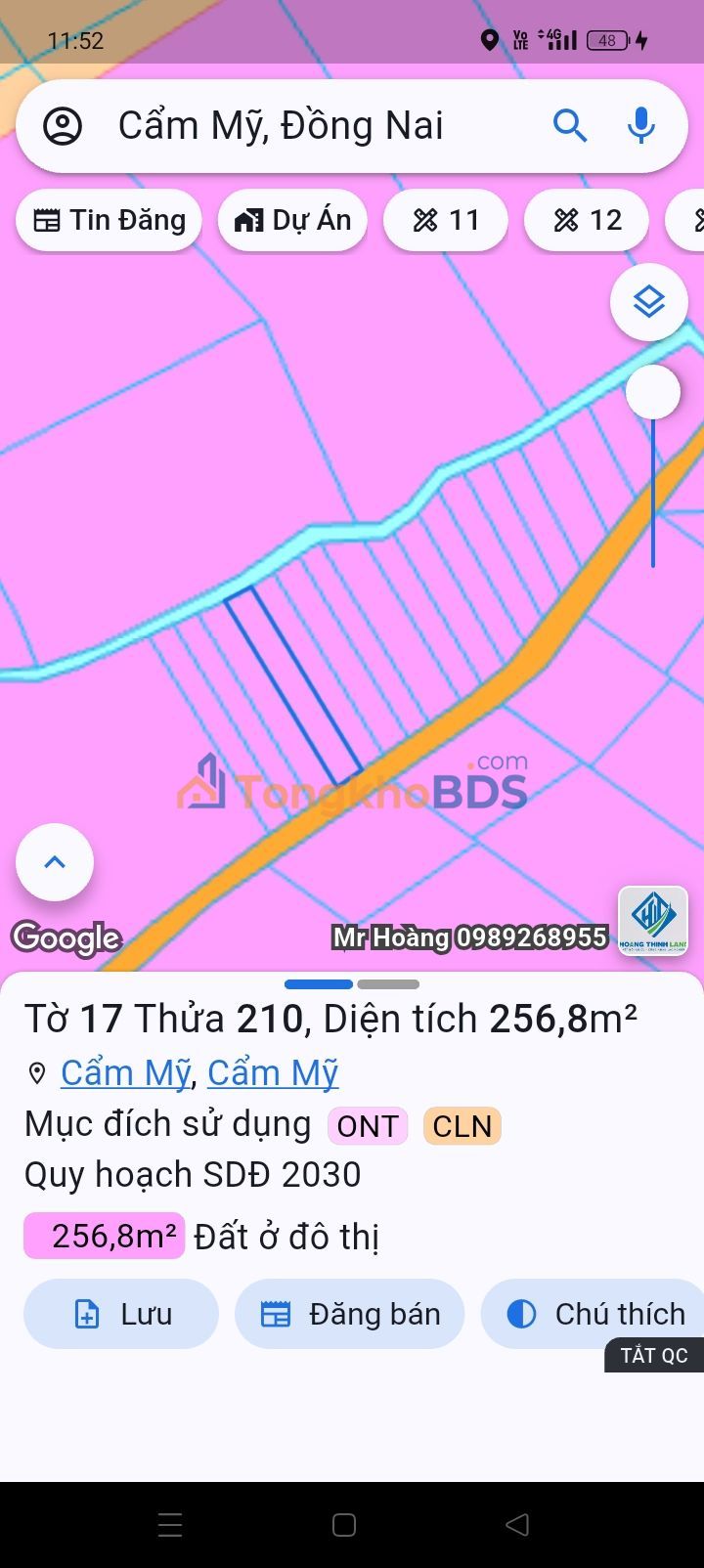 Đất nền 252m² Cẩm Mỹ, Đồng Nai - Sổ hồng thổ cư, Giá 800 triệu