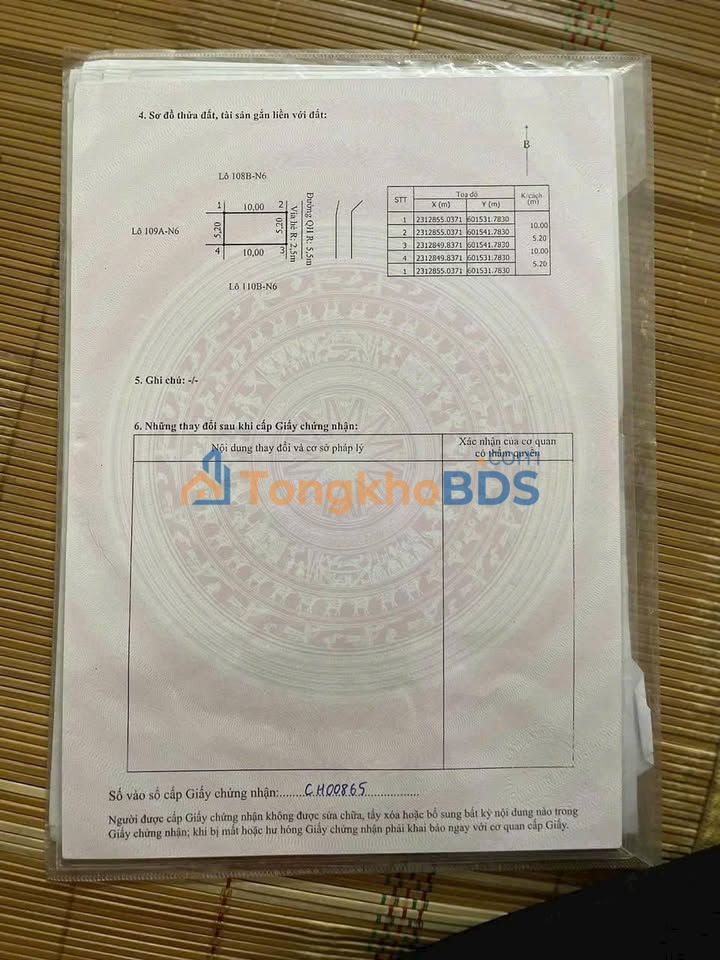 Đất tái định cư VSIP 4 Lập Lễ 52m² 1 tỷ - Sổ đỏ chính chủ