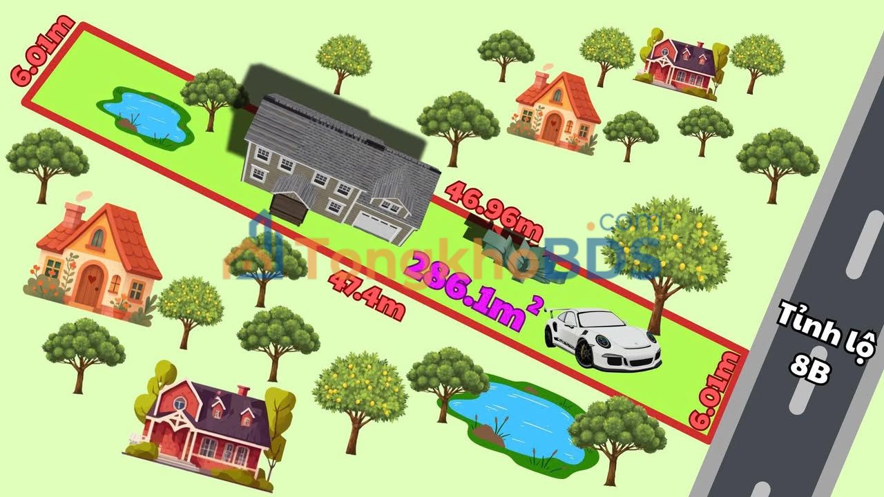 Đất nền TL8B Bến Khế 286m² 539tr - view săn mây hiếm