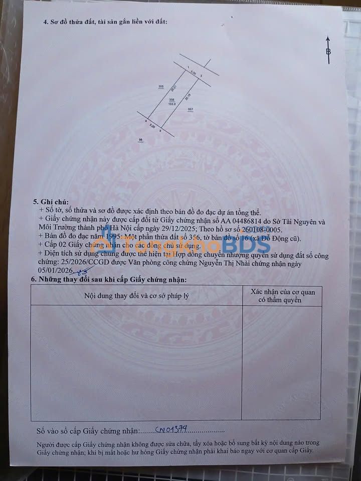 Đất Đỗ Động Thanh Oai 103m² 4.12 tỷ - Sổ đỏ chính chủ