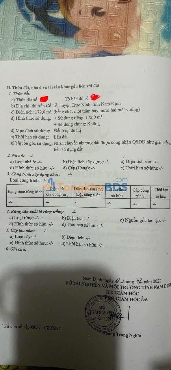 Đất nền Cổ Lễ Trực Ninh 172m² 1 tỷ - Sổ đỏ chính chủ