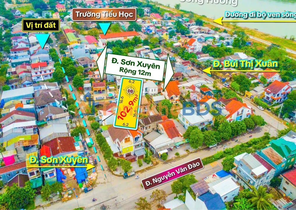 Đất Sơn Xuyên Huế 103m² 3,4 tỷ - Sổ đỏ chính chủ