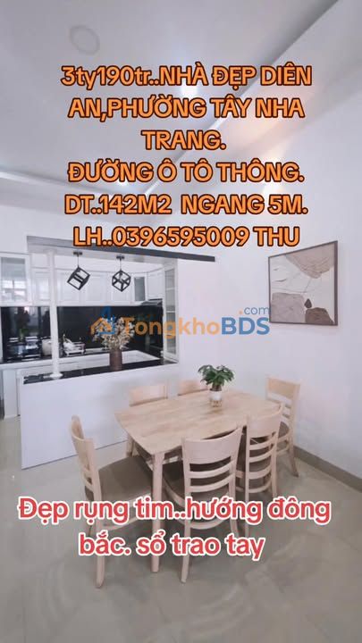 Nhà Diên An Tây Nha Trang 142m² 3.19 tỷ – Sẵn sàng ở ngay