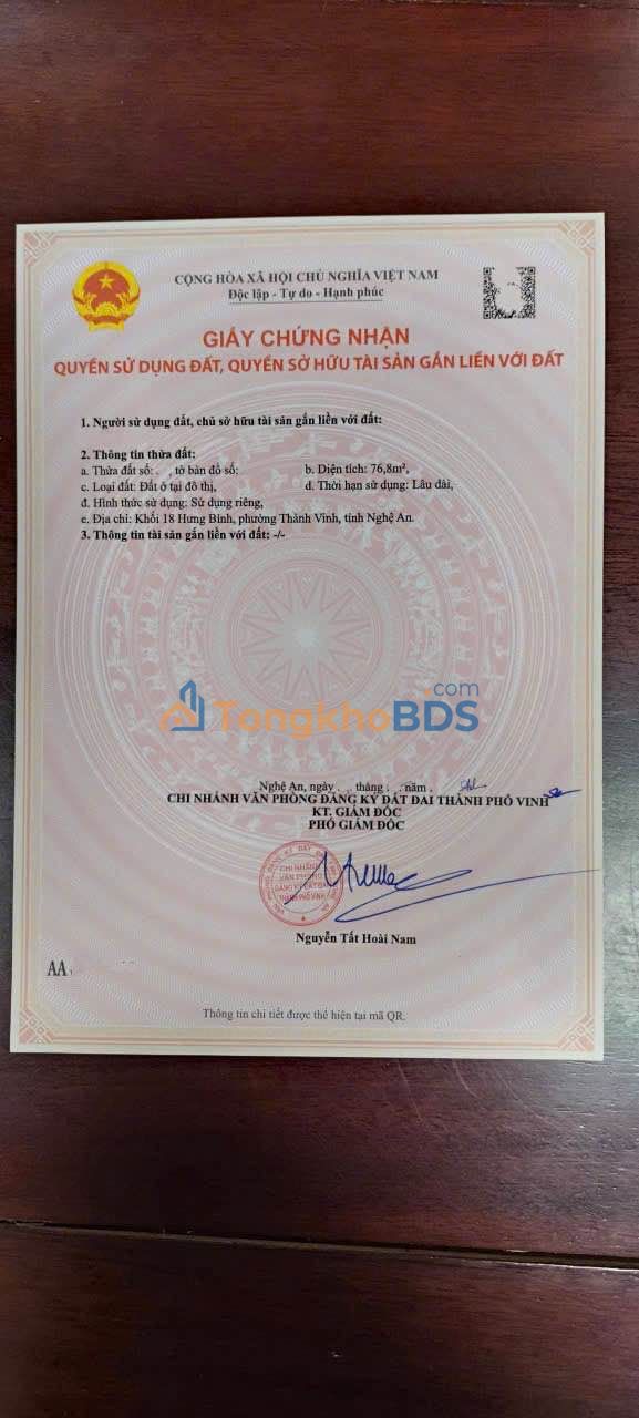 Đất Hưng Bình Vinh 77m² 5 tỷ đường 6m - Sổ đỏ chính chủ