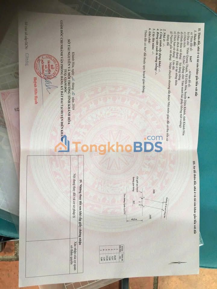 Đất nền Diên Hòa Diên Khánh 82m² 1.1 tỷ - Sổ đỏ