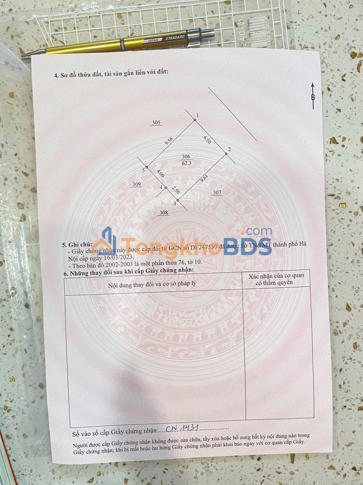 Đất Cổ Đông Sơn Tây 62m2 2 tỷ - Sổ đỏ chính chủ