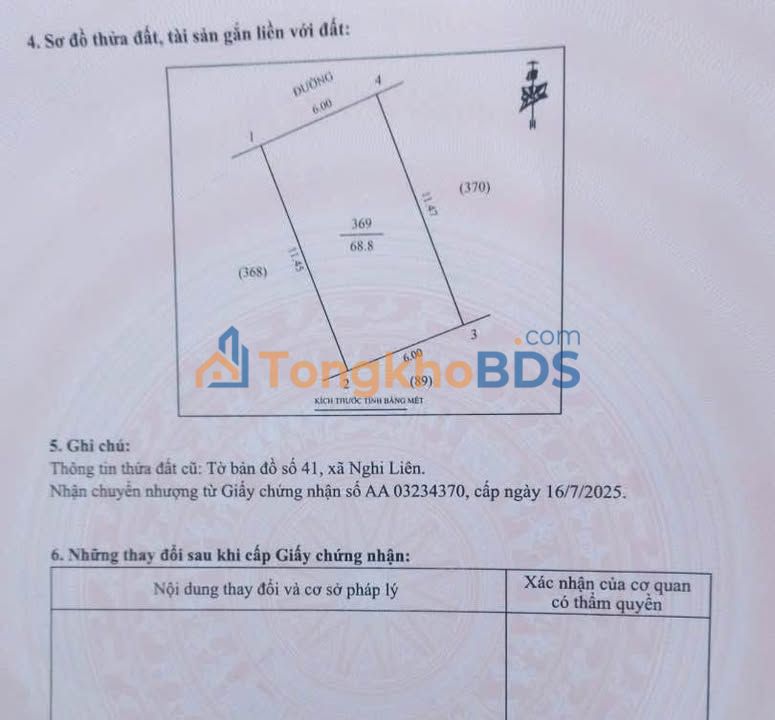 Đất Nghi Liên 69m² giá thỏa thuận - Đường to ô tô