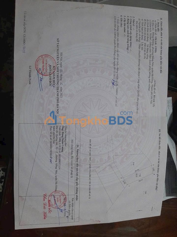 Đất nền Hà Đông 50m² 3,1 tỷ - Sổ đỏ chính chủ