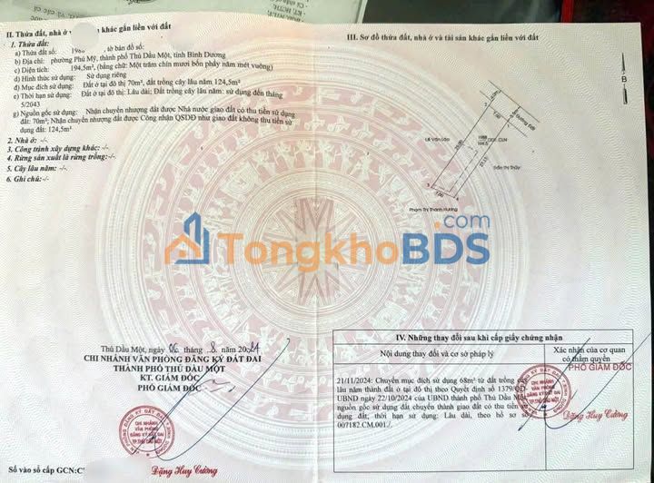 Đất Phú Mỹ Thủ Dầu Một 138m² 2 tỷ - Đất thổ cư 100%