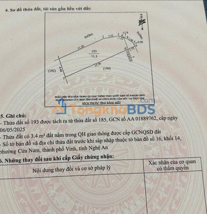 Đất nền Ngõ Siêu Hải Cửa Nam 72m2 - Đường ô tô sẵn