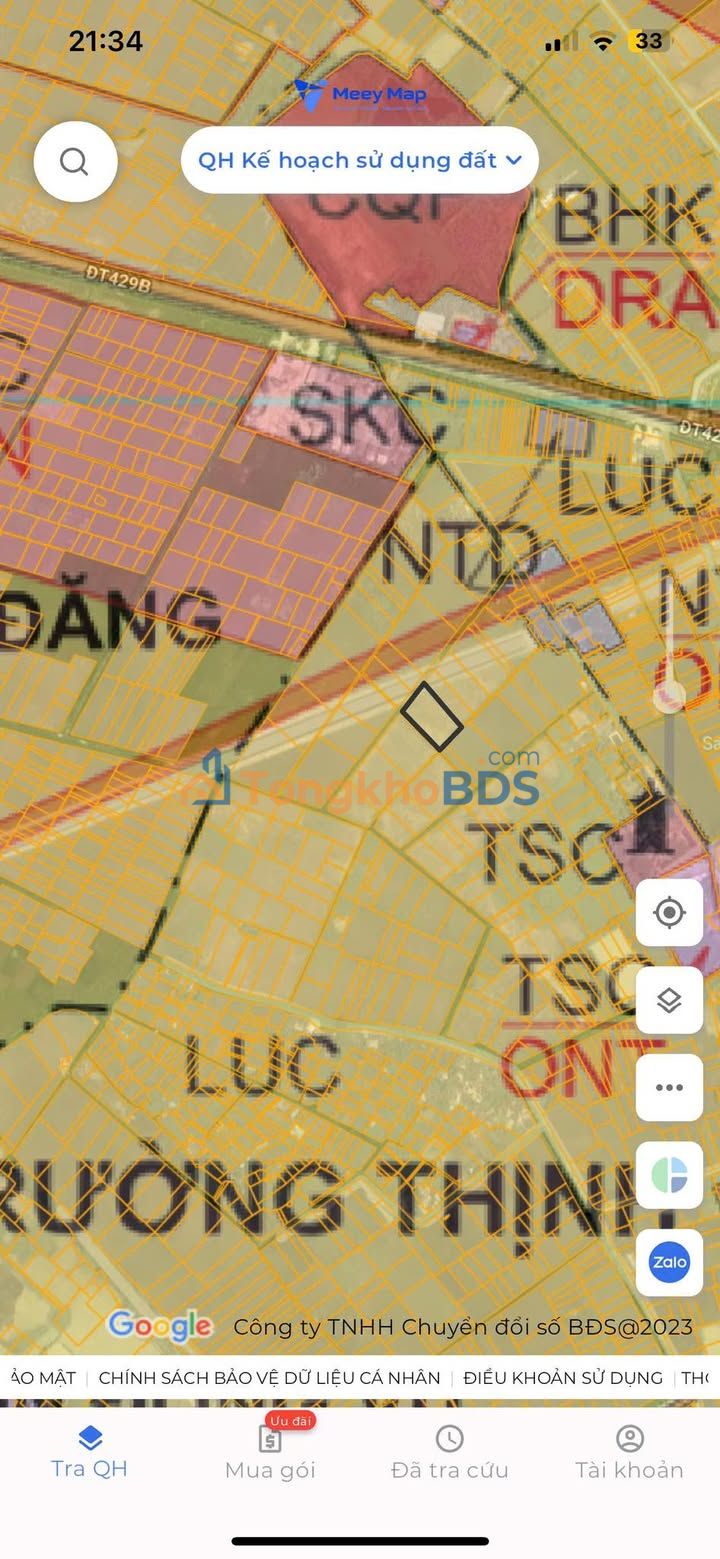 Đất ruộng 1.440m² Trường Thịnh gần Cienco - Đường to ô tô