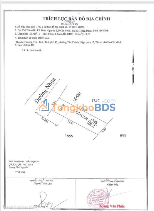 Đất nền Bình Nguyên 2 Trảng Bàng 121m² 1 tỷ - Thổ cư 100%
