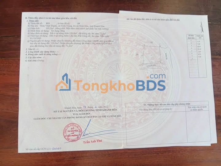 Đất nền Hòa Trí Đức Trọng 192m² 4xx triệu - Sổ đỏ chính chủ