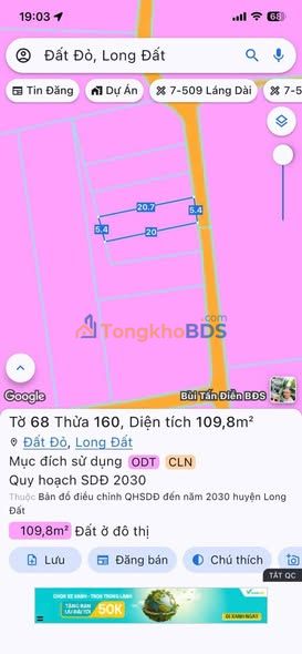 Đất nền Đất Đỏ 108m2 8xx triệu - Đường to ô tô