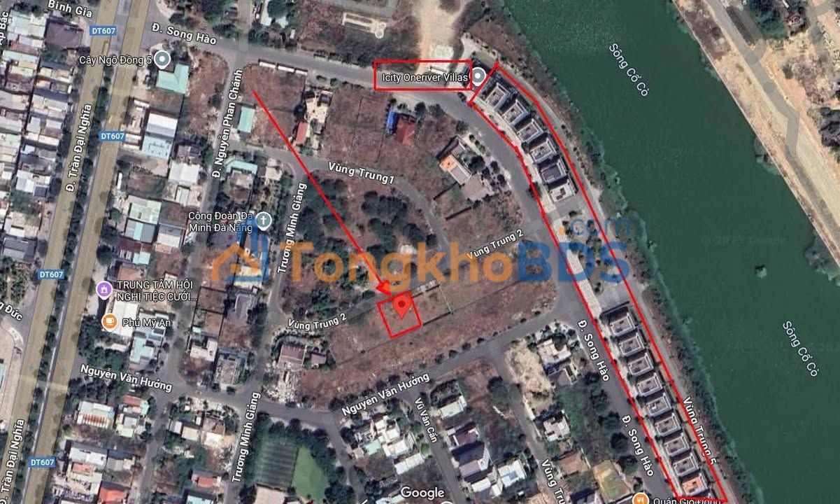 Đất nền Hòa Hải 430m2 cho thuê - Đường lớn oto