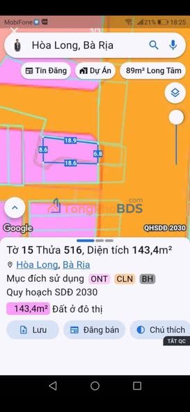 Đất nền Hương Lộ 2 Long Tâm 126m² giá 4.15 tỷ - Đường to ô tô